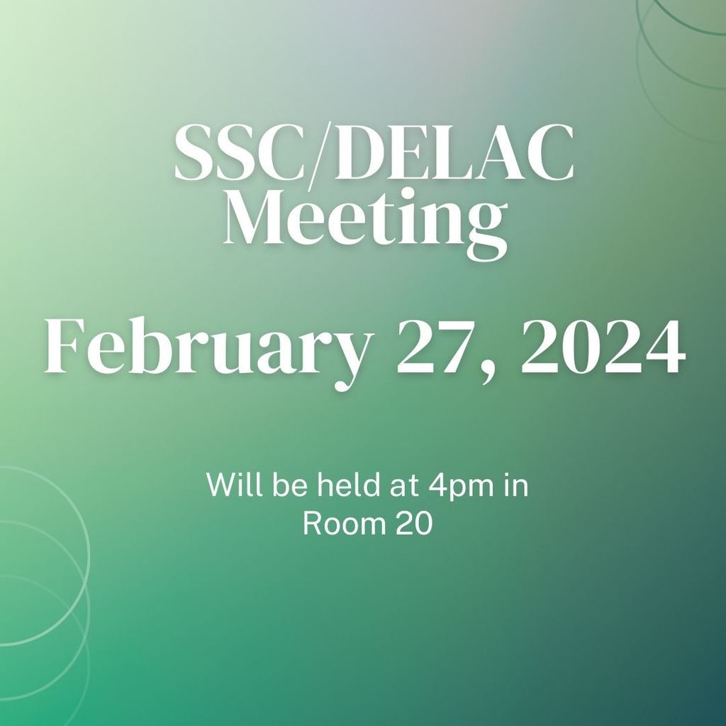 SSC/DELAC Meeting
