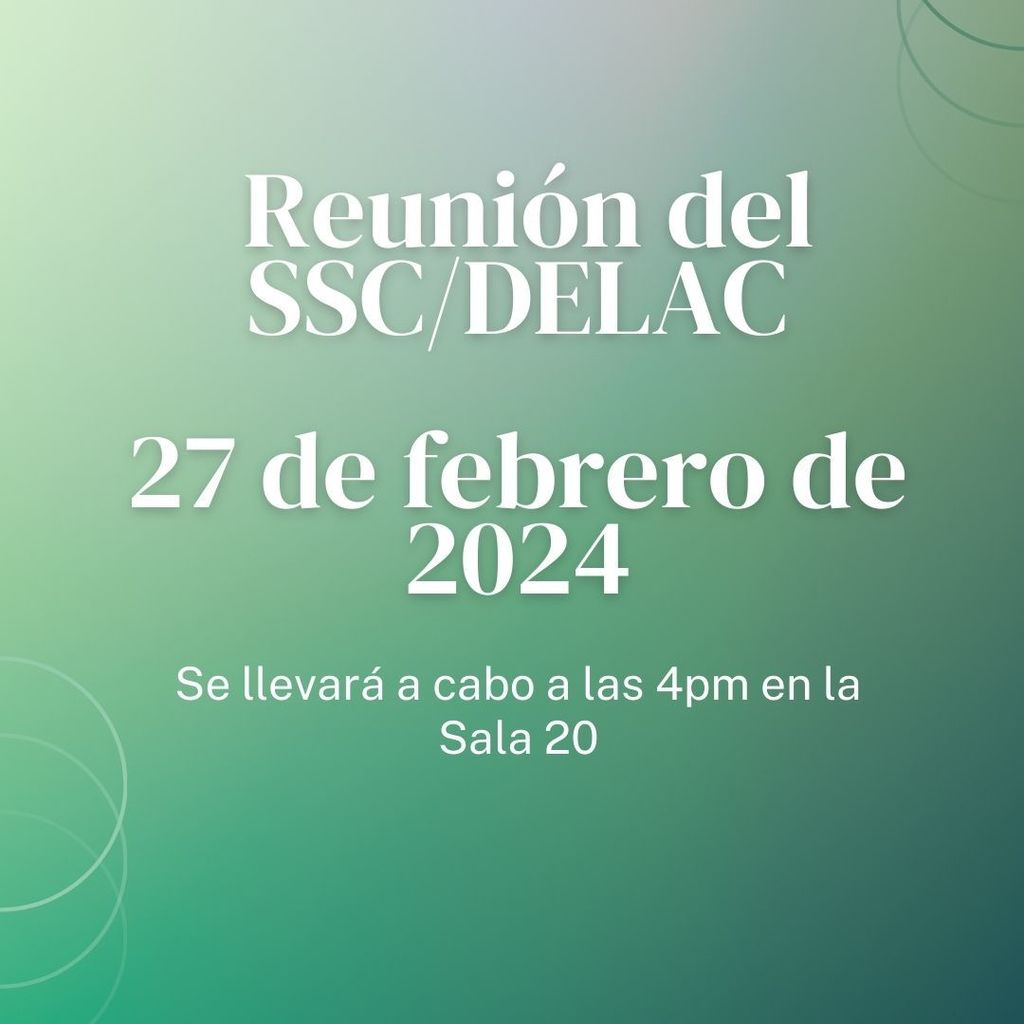 SSC/DELAC Meeting