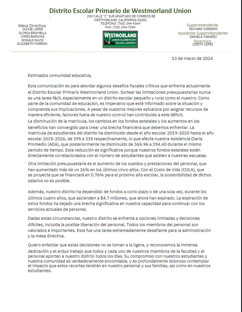 Letter spanish 1