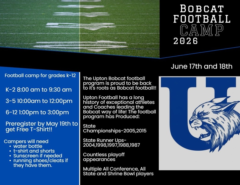 Camp Flyer if you have any questions contact coach Schlater.