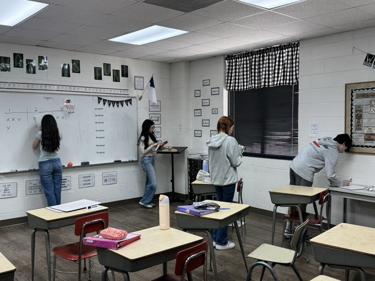 Algebra student are learning about quadratic equations. They had fun reviewing with a scavenger hunt.