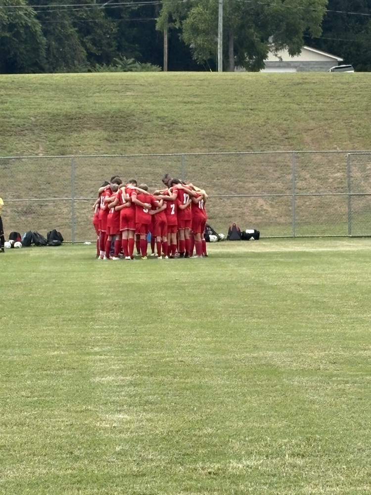 MS Soccer prayer circle