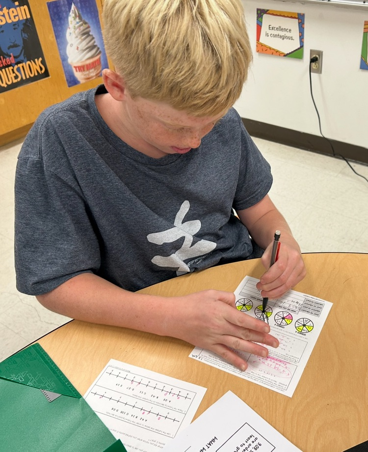 Student working in Math