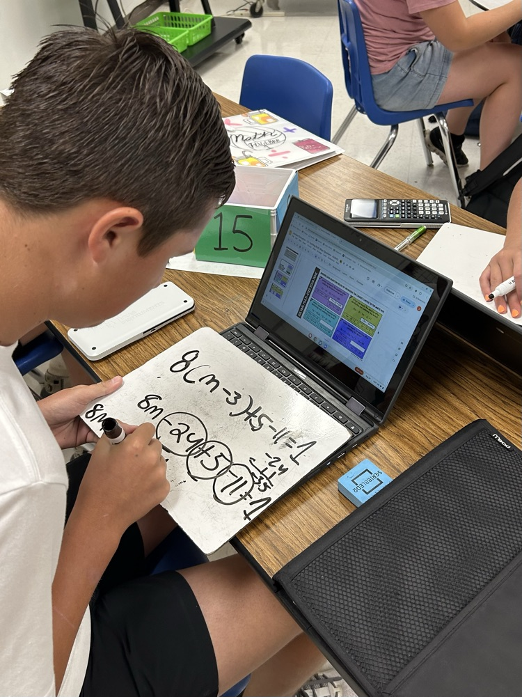 student working on Chromebook