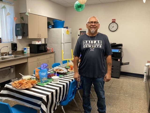 Mr. Leo at his tailgate party