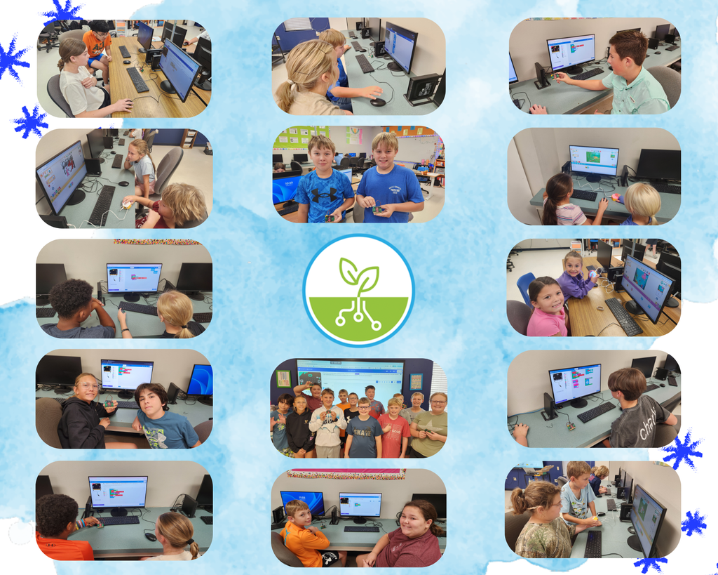 Students using physical computing devices