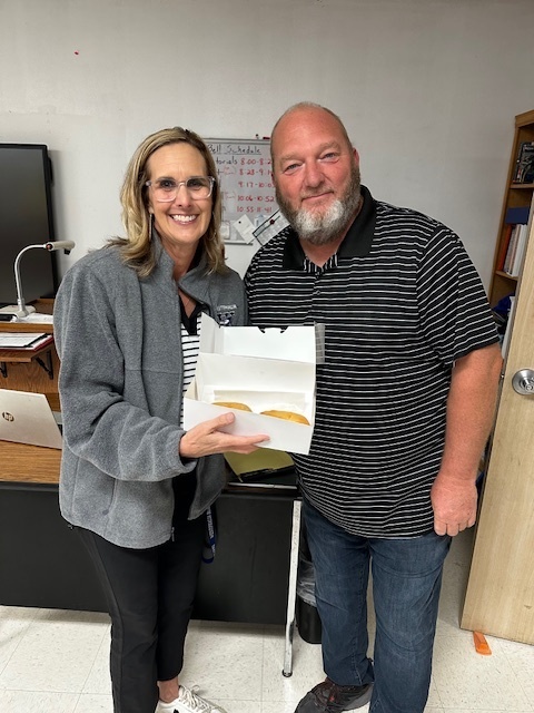 Admin with warm kolaches.