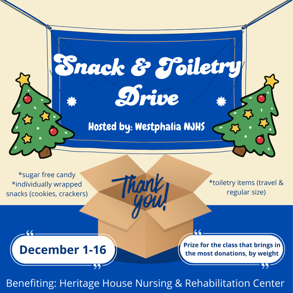 NJHS Snack & Toiletry Drive Flyer