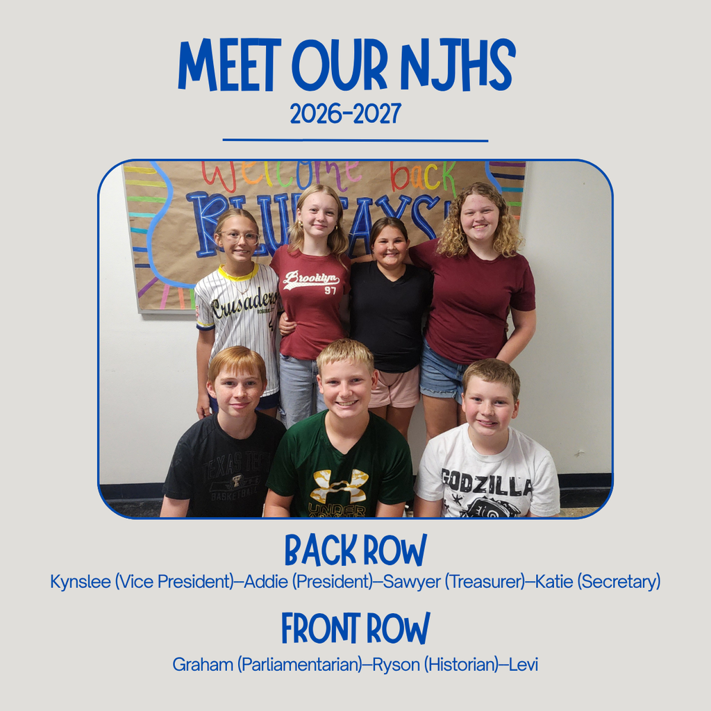 NJHS member at the start of the school year