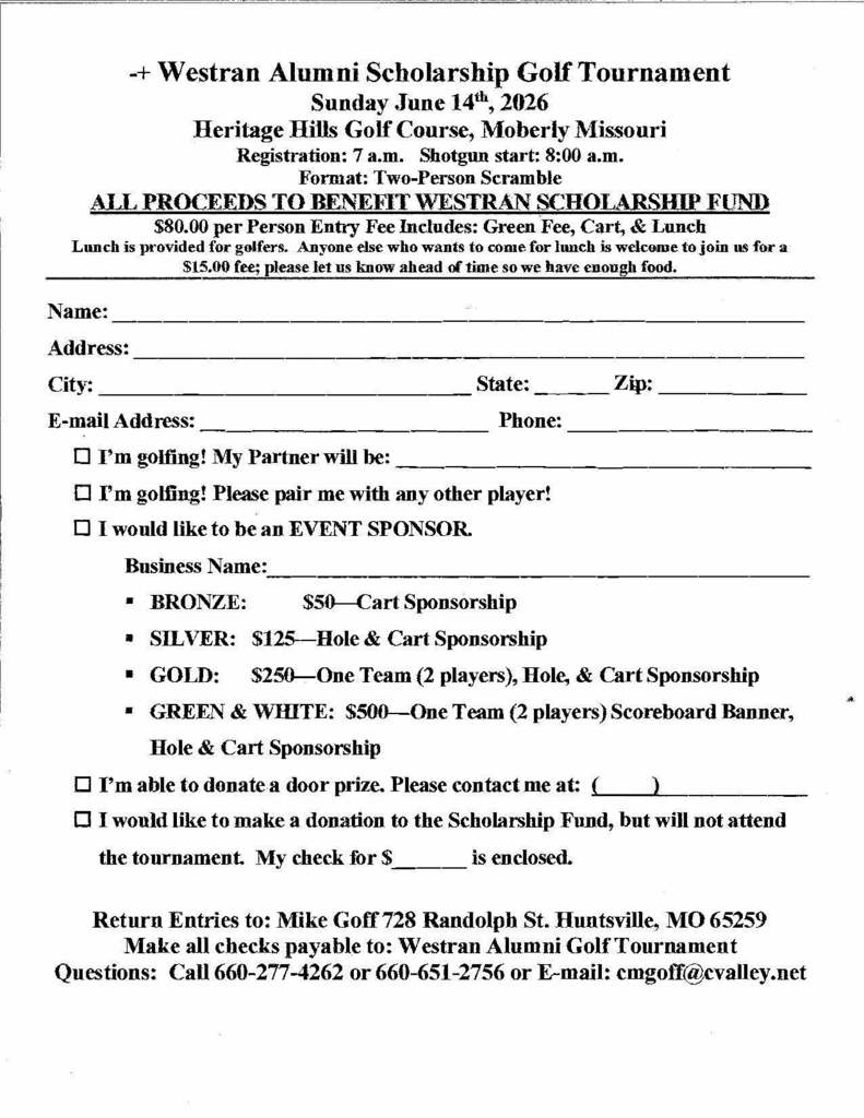 tourney form