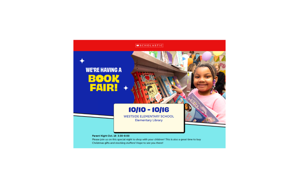 Westside Elementary Book Fair – October 10–16