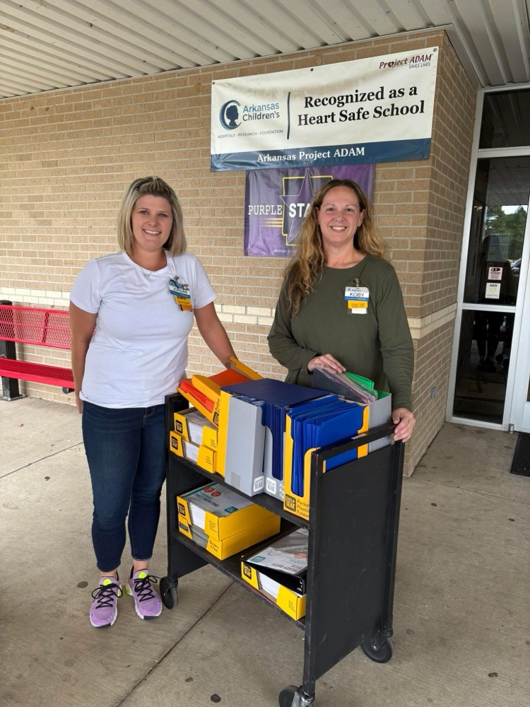 Thank you to Jordan Ferguson and Koby Hamilton and Wal-Mart Neighborhood Market for the donation of school supplies. They will be put to good use!