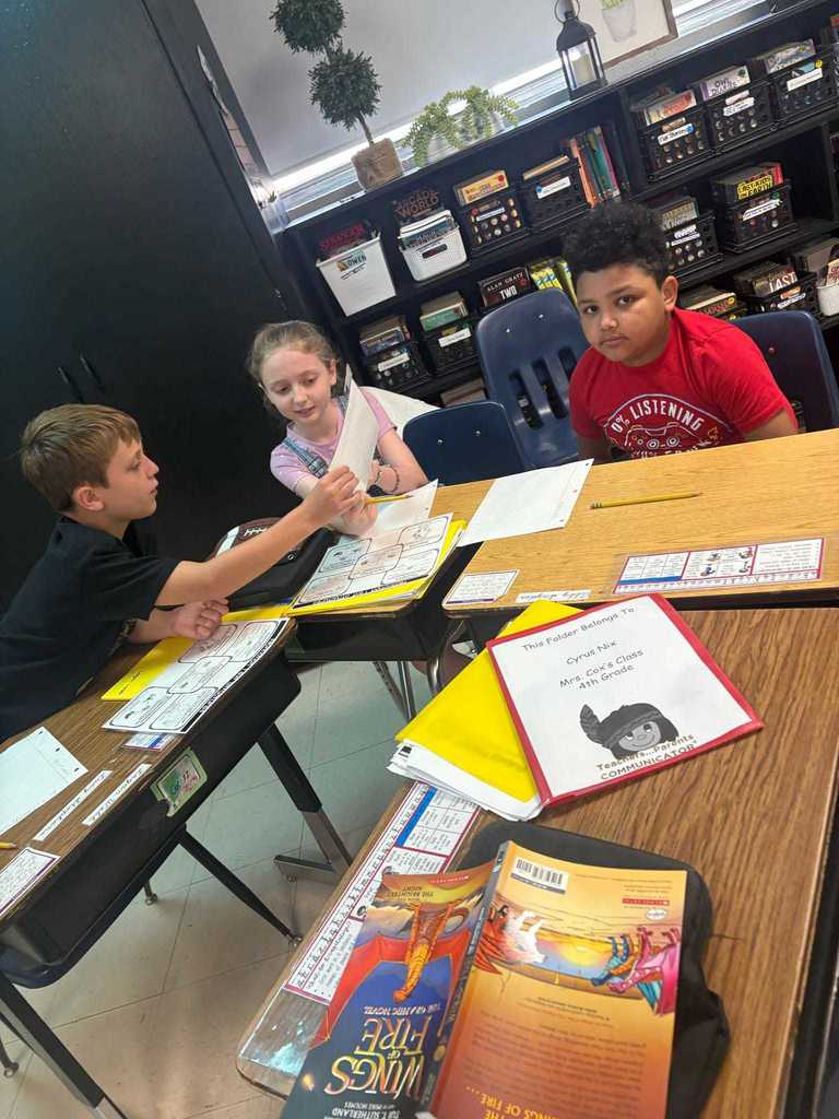 Ms. Cox’s 4th grade literacy students took part in a gallery walk around the classroom, reading short nonfiction passages and responding to the text. 📚✨  Working together, they collaborated to identify the text structure of each passage—building comprehension skills while engaging in teamwork and discussion.