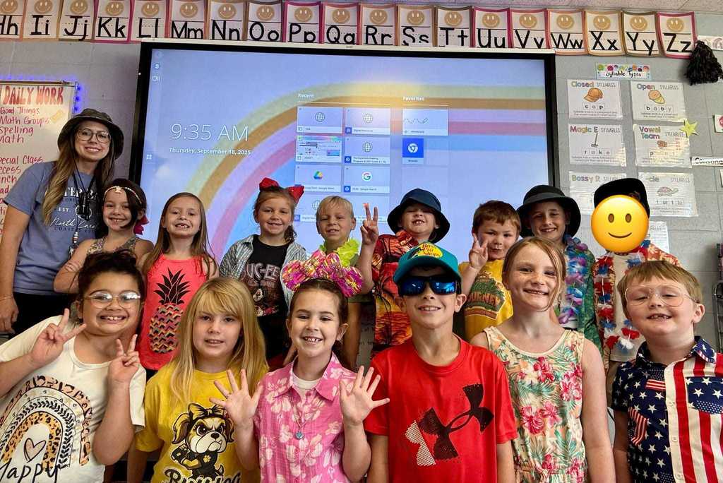 The Lil Warriors showed up and showed out for today’s Tacky Tourist Spirit Day! From wild shirts to vacation vibes, they’ve had a blast.    Now we’re ready for the grand finale… ❤️🤍 Wreck the Raiders – Red & White Day! ❤️🤍  Let’s pack the halls in our school colors and show off that Warrior Spirit from head to toe. Time to finish Spirit Week strong and get ready for the Homecoming Game!  💪❤️🤍🏈    GO.......