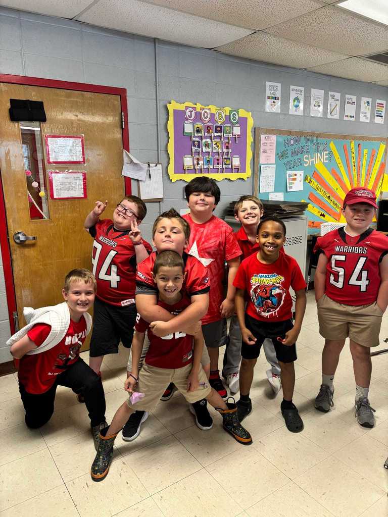 Our Lil Warriors saved the best for last — showing up today in full school colors and filling the halls with  Warrior Spirit! ❤️🤍💪  It’s been an amazing Spirit Week, and we are so proud of the fun, creativity, and pride our students have shown each day.   Great job, Lil Warriors — now let’s carry that energy into tonight’s Homecoming Game and cheer loud for  our Warriors! ❤️🤍❤️🤍❤️🤍❤️🤍❤️🤍