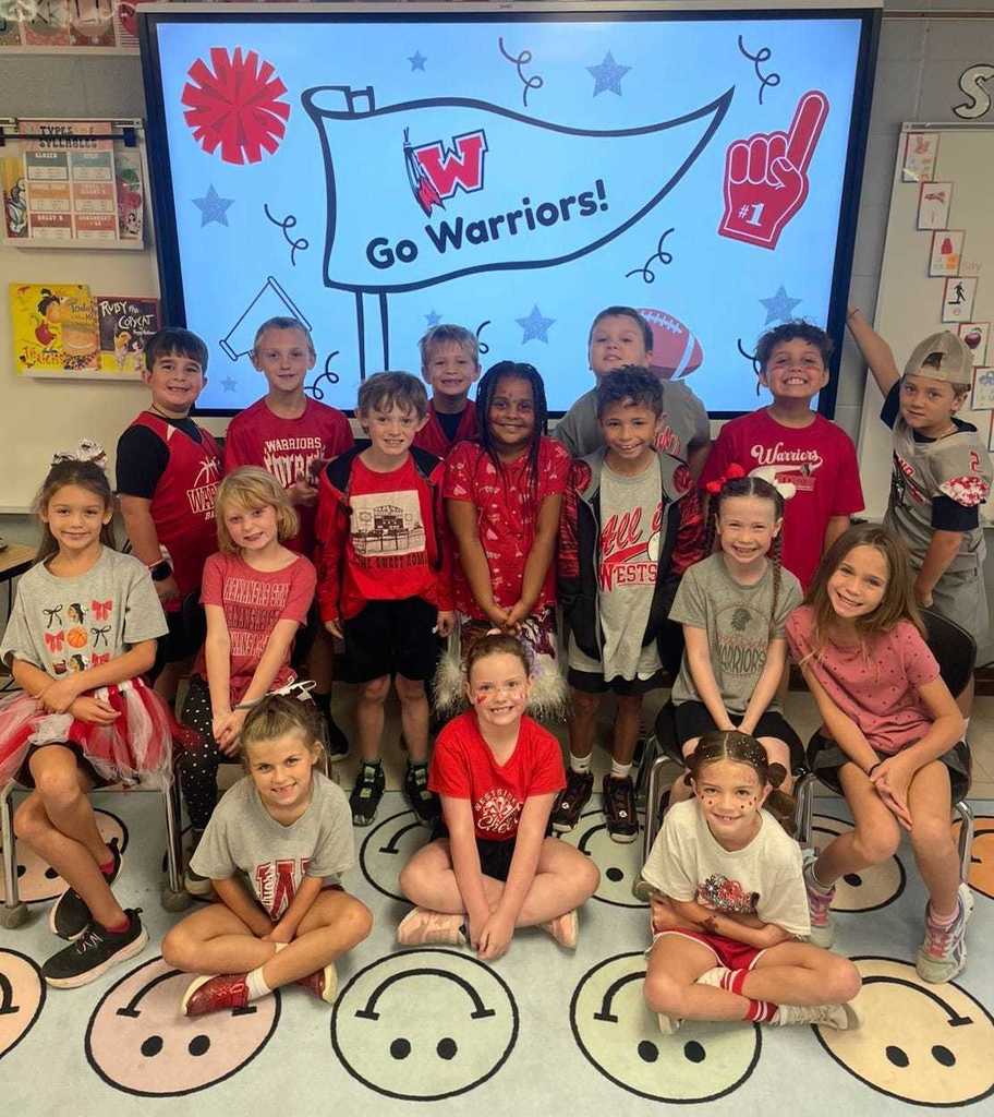 Our Lil Warriors saved the best for last — showing up today in full school colors and filling the halls with  Warrior Spirit! ❤️🤍💪  It’s been an amazing Spirit Week, and we are so proud of the fun, creativity, and pride our students have shown each day.   Great job, Lil Warriors — now let’s carry that energy into tonight’s Homecoming Game and cheer loud for  our Warriors! ❤️🤍❤️🤍❤️🤍❤️🤍❤️🤍