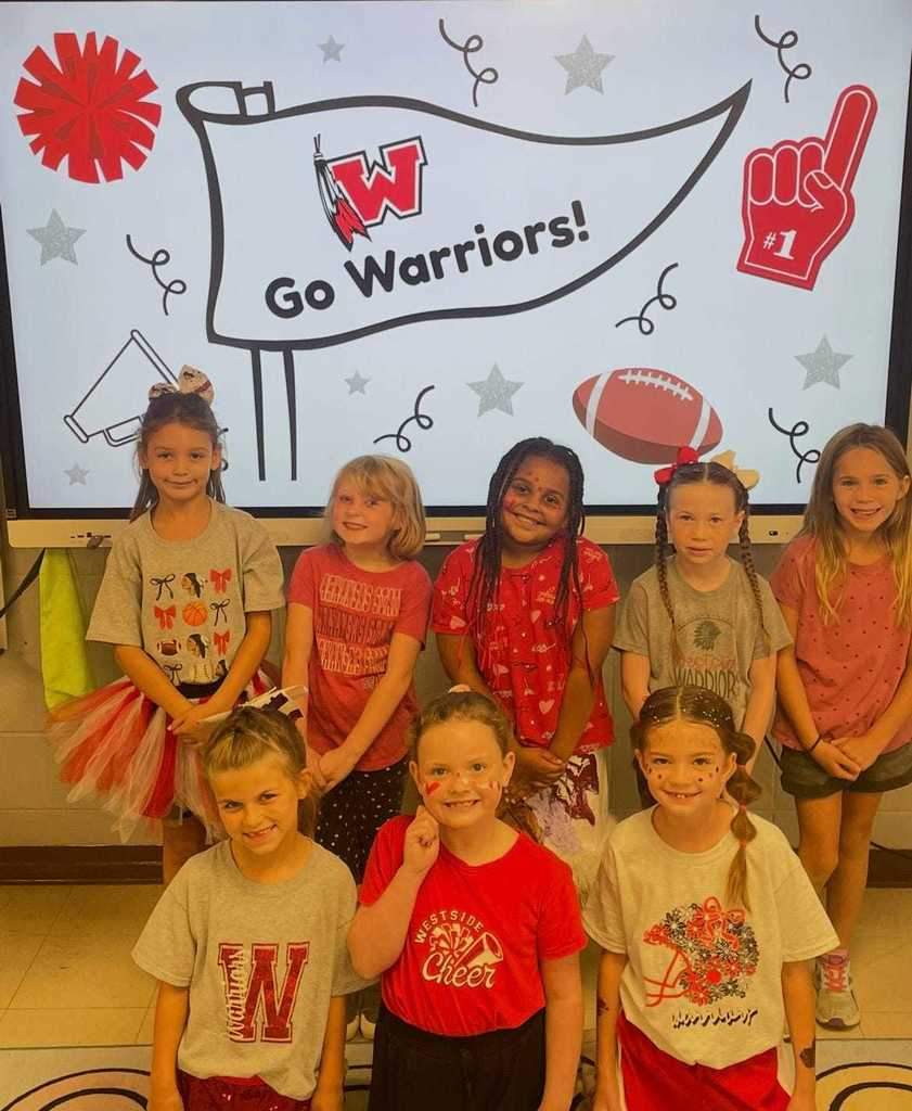 Our Lil Warriors saved the best for last — showing up today in full school colors and filling the halls with  Warrior Spirit! ❤️🤍💪  It’s been an amazing Spirit Week, and we are so proud of the fun, creativity, and pride our students have shown each day.   Great job, Lil Warriors — now let’s carry that energy into tonight’s Homecoming Game and cheer loud for  our Warriors! ❤️🤍❤️🤍❤️🤍❤️🤍❤️🤍