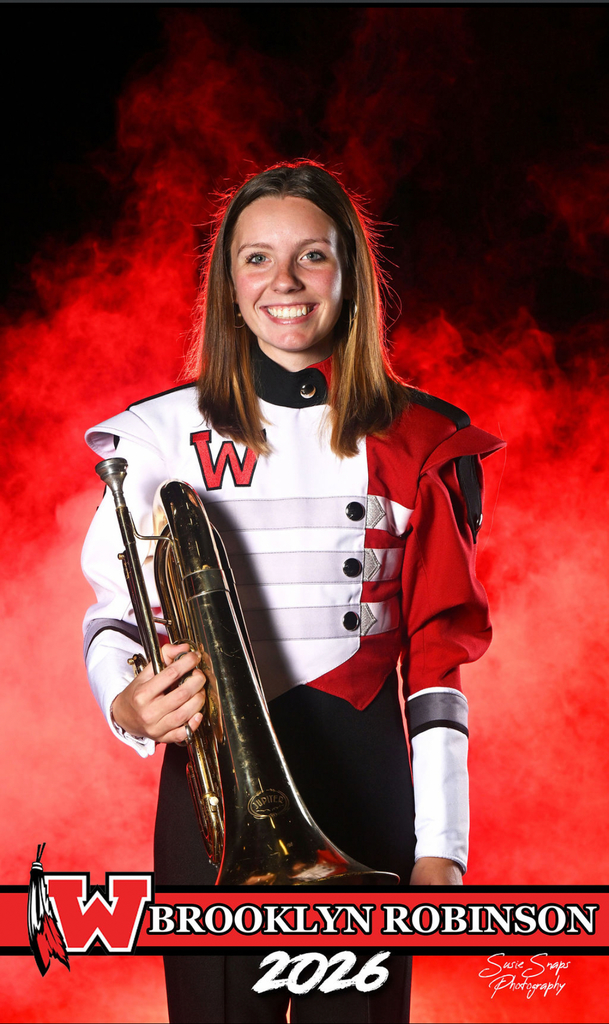 On  Friday, October 3rd, WHS will celebrate our amazing Band Seniors for their dedication, talent, and  Warrior Spirit! ❤️🤍  Seniors & escorts arrive: 6:05 p.m. Ceremony begins: 6:20 p.m.  Let’s fill the stands and show our support as we honor these outstanding seniors who have given so much to the Warrior Band!  🙌🙌  Seniors include: Darcy Ford Kenzlie Woodward Brooklyn Robinson Landon Tribble Lilly Harbin Harlynn Robertson Camdyn Mackey