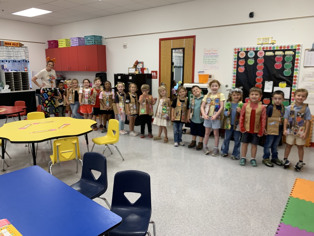 Our amazing WES Kindergarten students have officially completed ABC Bootcamp — learning a letter a day for 26 days! 🙌🙌  Today, they celebrated with a fun ABC Parade, proudly walking the halls in vests they designed, each decorated with a different letter. ❤️🤍  Since our kindergarten teachers began this special bootcamp three years ago, our student data has grown by leaps and bounds — and today was a perfect reminder of how exciting learning can be! ✨💪   Missed the parade? You can still catch the fun on our Facebook Live video from this morning!  Way to go, Lil' Warriors! 👏👏