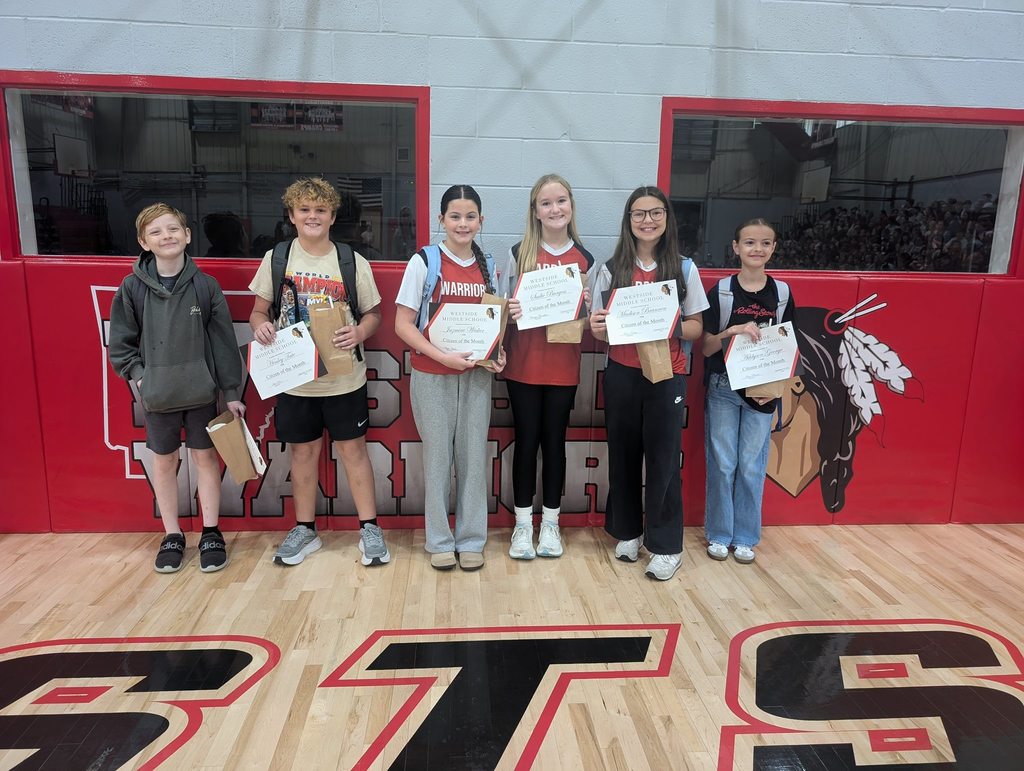Congratulations to Westside Middle School’s Students of the Month.  These student are going home with a certificate, goody bag, and yard sign!   We are so proud of each and everyone of them!!