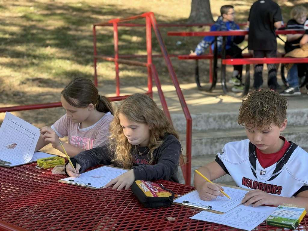 WMS 5th graders have been enjoying the weather outside while learning about coordinate grids!