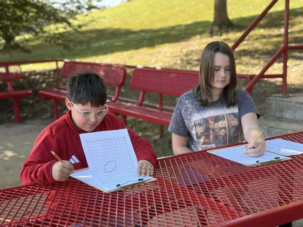 WMS 5th graders have been enjoying the weather outside while learning about coordinate grids!