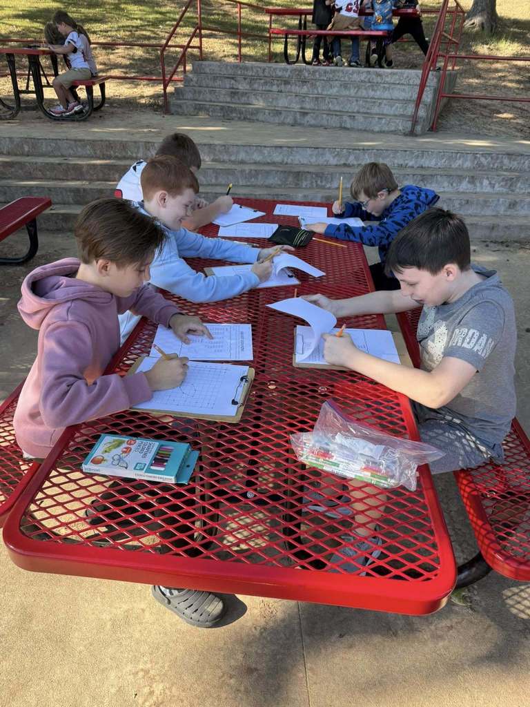 WMS 5th graders have been enjoying the weather outside while learning about coordinate grids!