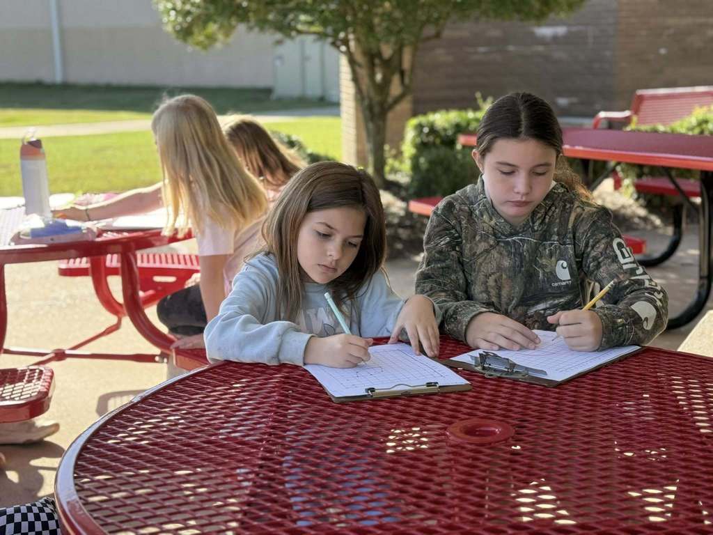 WMS 5th graders have been enjoying the weather outside while learning about coordinate grids!