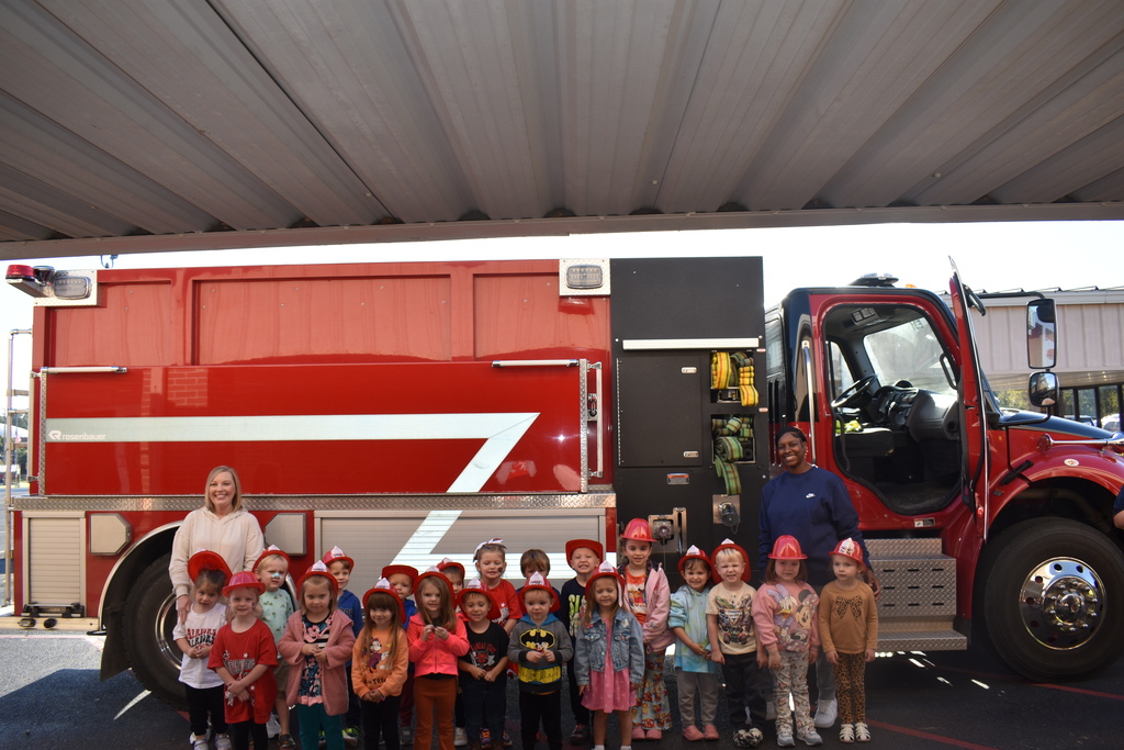 Westside Pre-K enjoyed a visit from the Bono Volunteer Fire Department as part of their Community Helpers unit. Students learned about fire safety and the important role firefighters play in keeping our community safe.  ❤️🤍