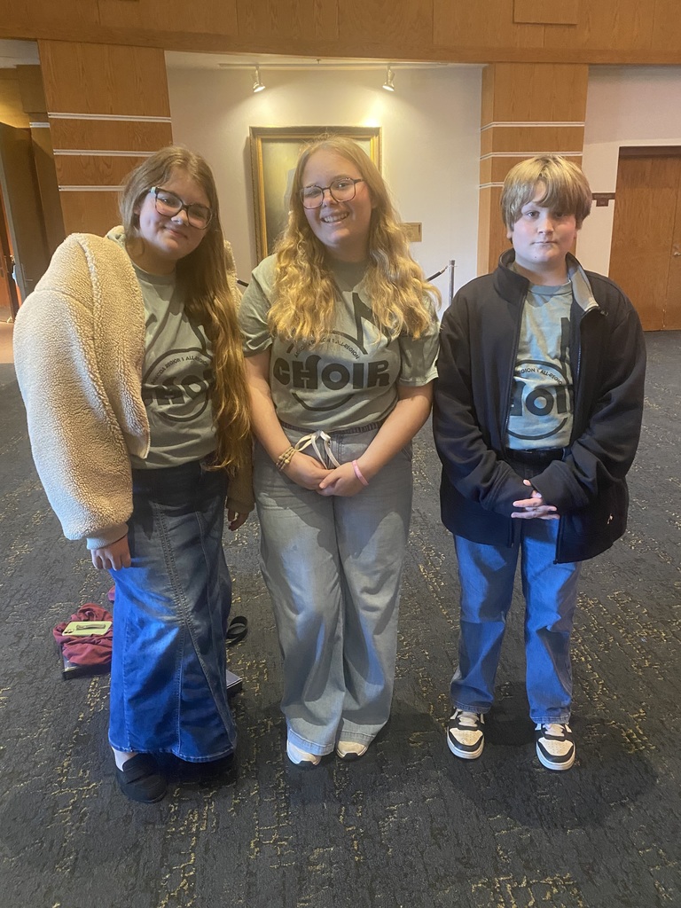 Congratulations to the following WHS students for making the J.H. All-Region Choir!  Sophia Anderson, Alto Ella Miller, Alto Silas Parks, Soprano 1  These students are rehearsing at their clinic today with a concert for the public at 3:30 at the ASU Fowler Center.  Congratulations, Warriors!  ❤️🤍