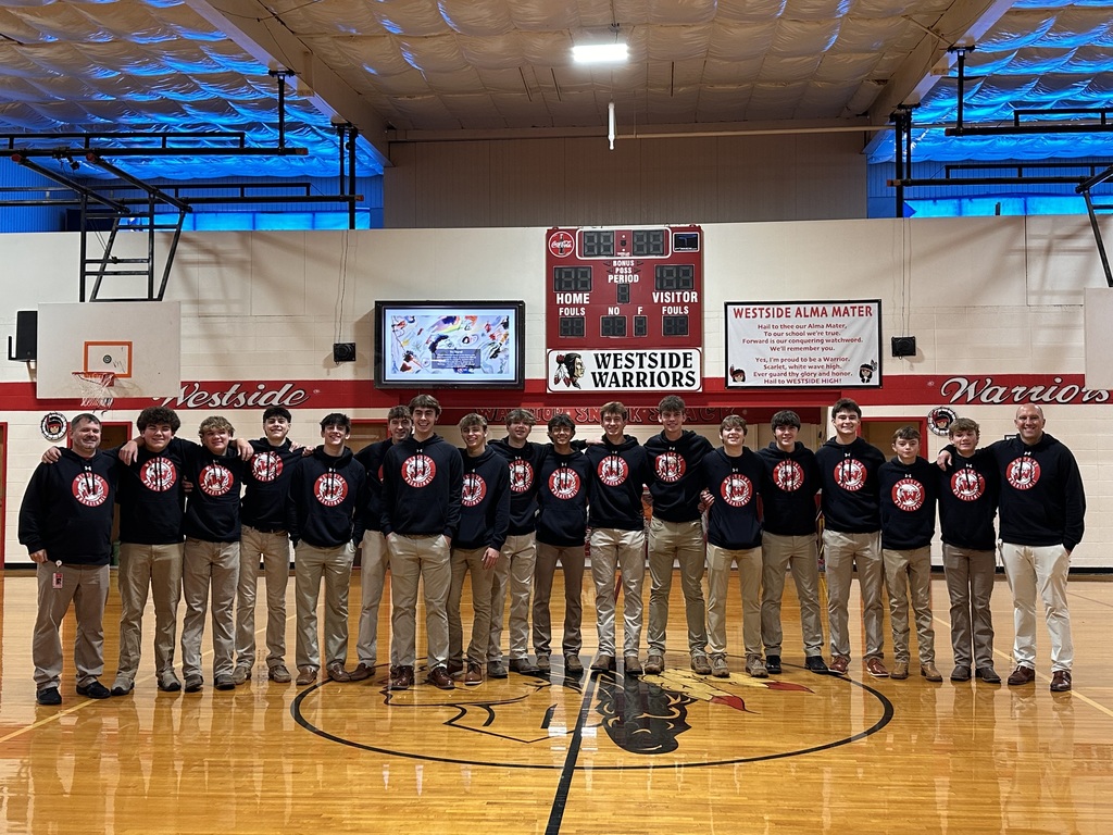 WHS Boys Basketball team brought the spirit to Westside Elementary this morning! 🏀❤️🤍  Players helped open car doors and greeted students with big smiles to start the day, then joined the morning meeting to pump up our Lil Warriors and their families for tonight’s Red & White Game!  Join us for an evening full of fun — BBQ dinner, alumni game, Lil Dribblers performance, and Lil Cheer! Festivities kick off at 5:30 p.m. at WHS.