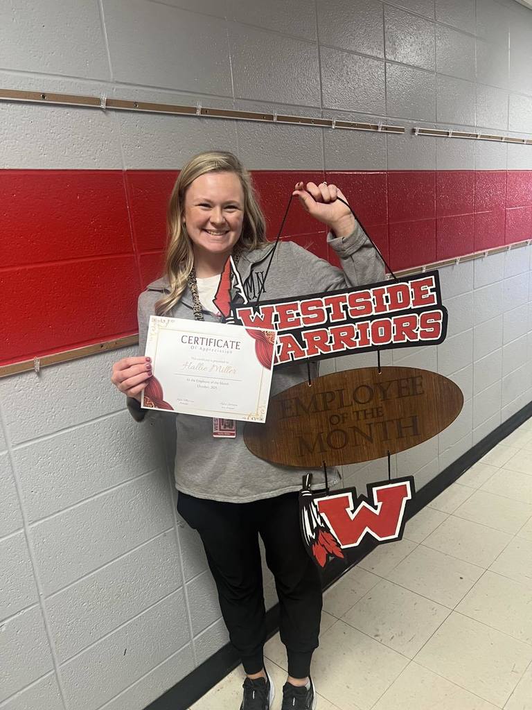 Congratulations to WES Employees of the Month for October! Certified: Deana McArthur Classified: Hallie Miller