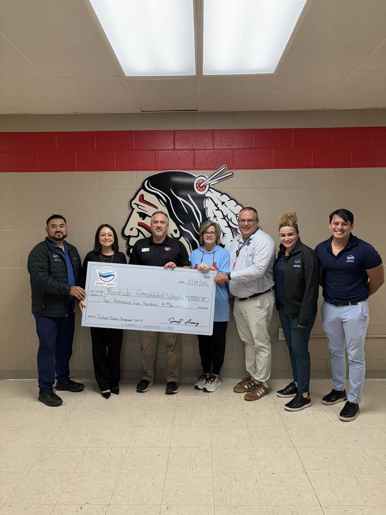 Thank you to Swept Away for their donation to Westside Middle School’s food backpack program.  The donation will go a long way in helping our students have the food that they need.