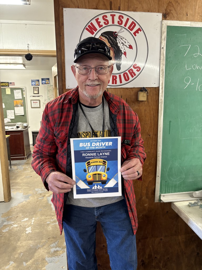 October Bus Driver of the Month: Mr. Ronnie Layne ❤️🤍  Mr. Ronnie has been a blessing to our transportation department over the last year and a half. He is always willing to go the extra mile—driving field trips, vo-tech, and faithfully running his daily bus route. Mr. Ronnie loves his kids and takes his job as a bus driver seriously. He always has a smile on his face, and safety is extremely important to him. Thank you for all you do and for getting our kids home safely each day. Congratulations, Ronnie!