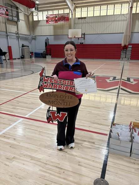 Congratulations to Westside Middle School’s Employees of the Month for November! Classified-Meagan Walker Licensed-Justin Castle