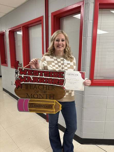 Congratulations to WES Employees of the Month for November! Classified: Cadence Burk Certified: Breigh Earnhart