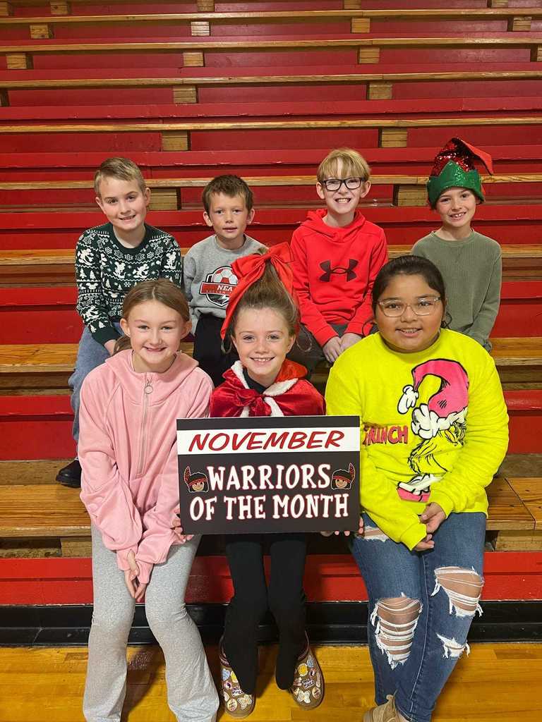 November Students of the Month!  ❤️🤍 Proud of our Lil Warriors—keep up the great work! 