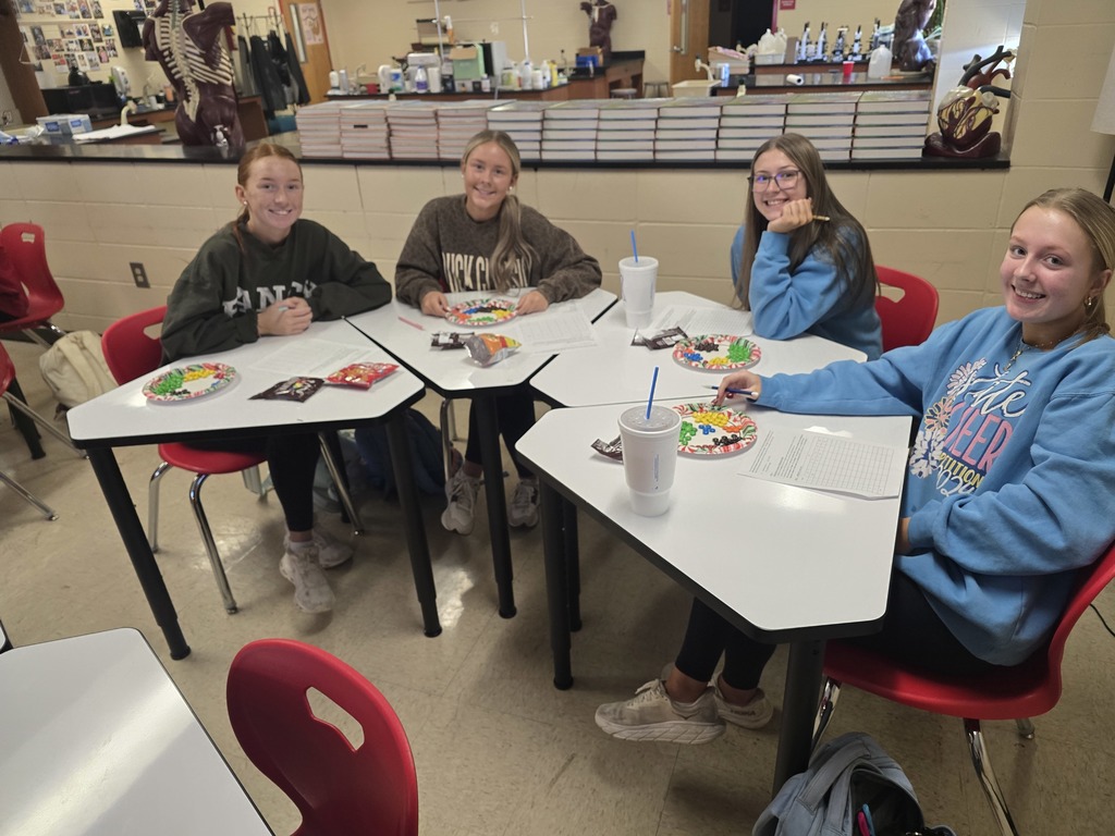 Students in A.P. Biology learned Chi-squared statistical analysis today using M&M candy color frequencies! Learning is much more fun when chocolate is involved! 