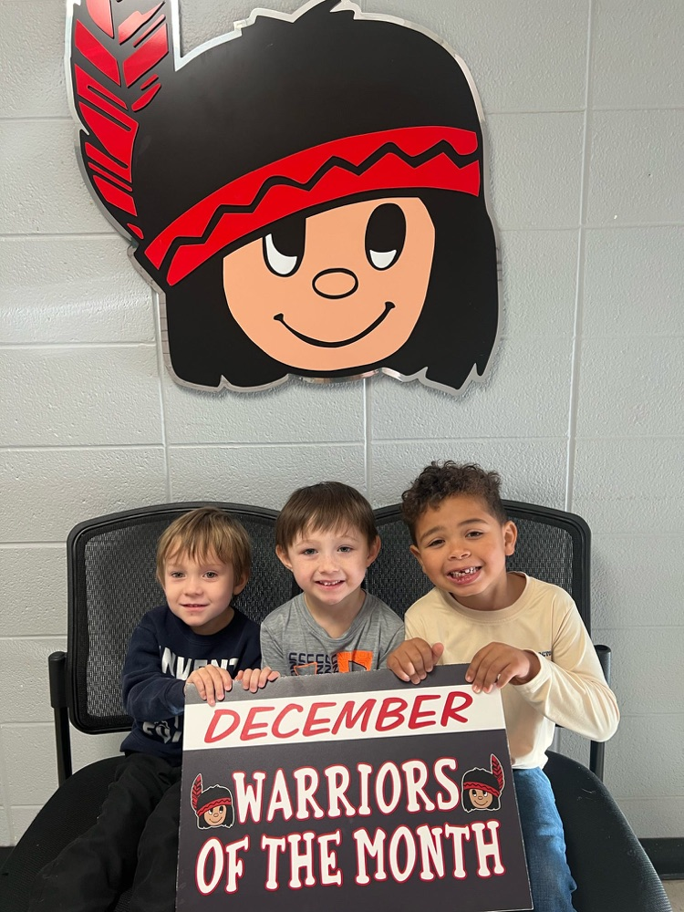 Westside Elementary December Students of the month!   Congratulations, Lil’ Warriors! ❤️🤍