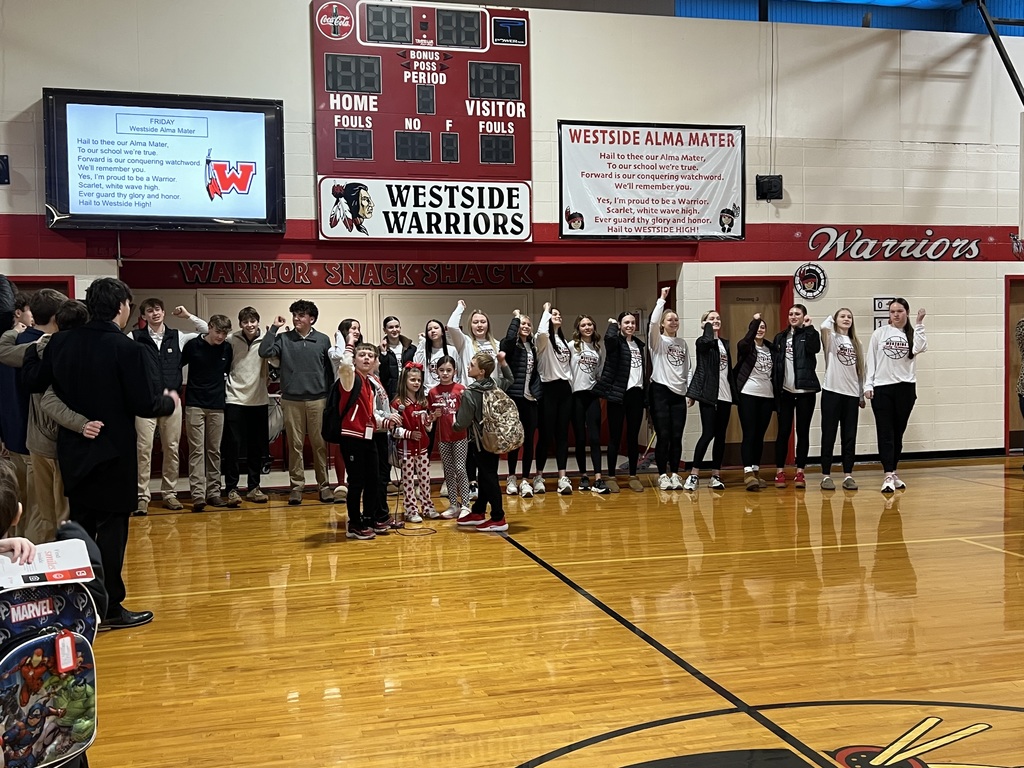 This morning, the WHS Senior Boys and Girls Basketball teams visited Westside Elementary to help lead Morning Meeting! We love seeing our high school students step up as leaders and role models for our younger students.  We love seeing Warriors supporting Warriors ❤️🤍❤️🤍❤️🤍!