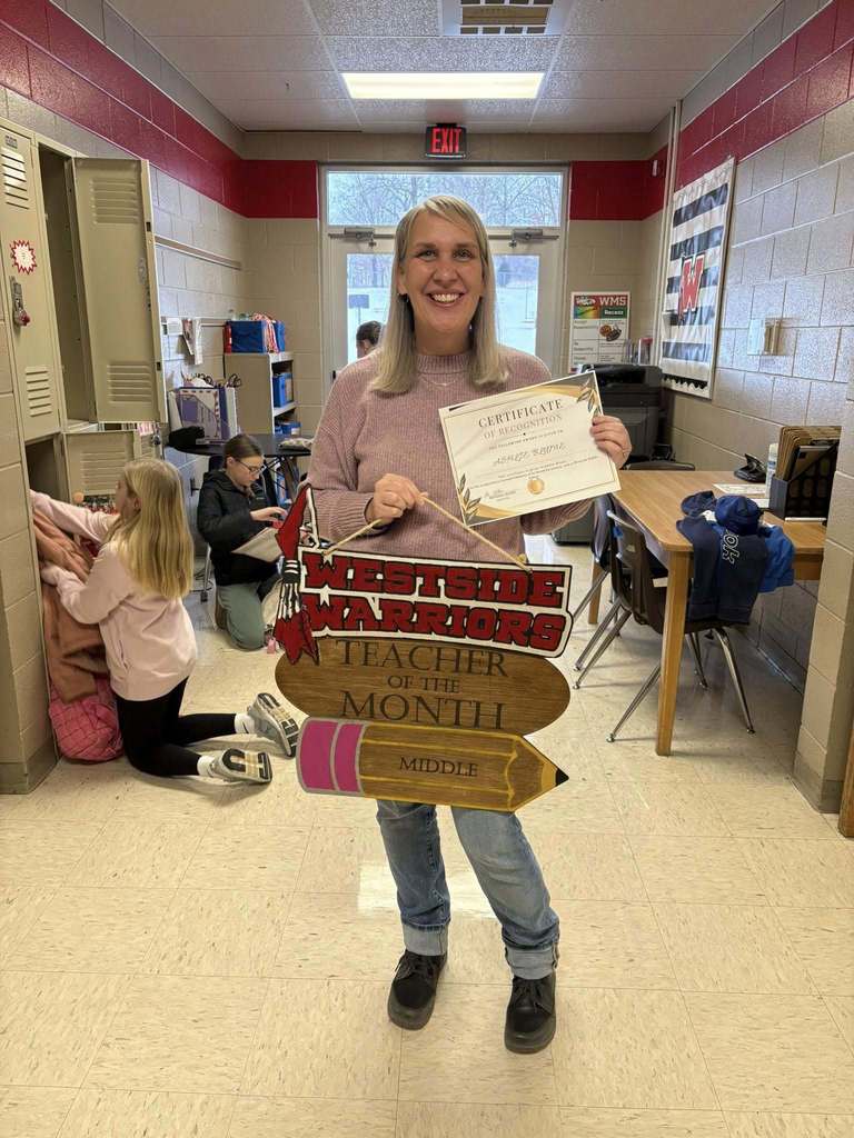 January Employees of the Month at WMS Licensed-Ashlie Blume Classified-Megan Brooks