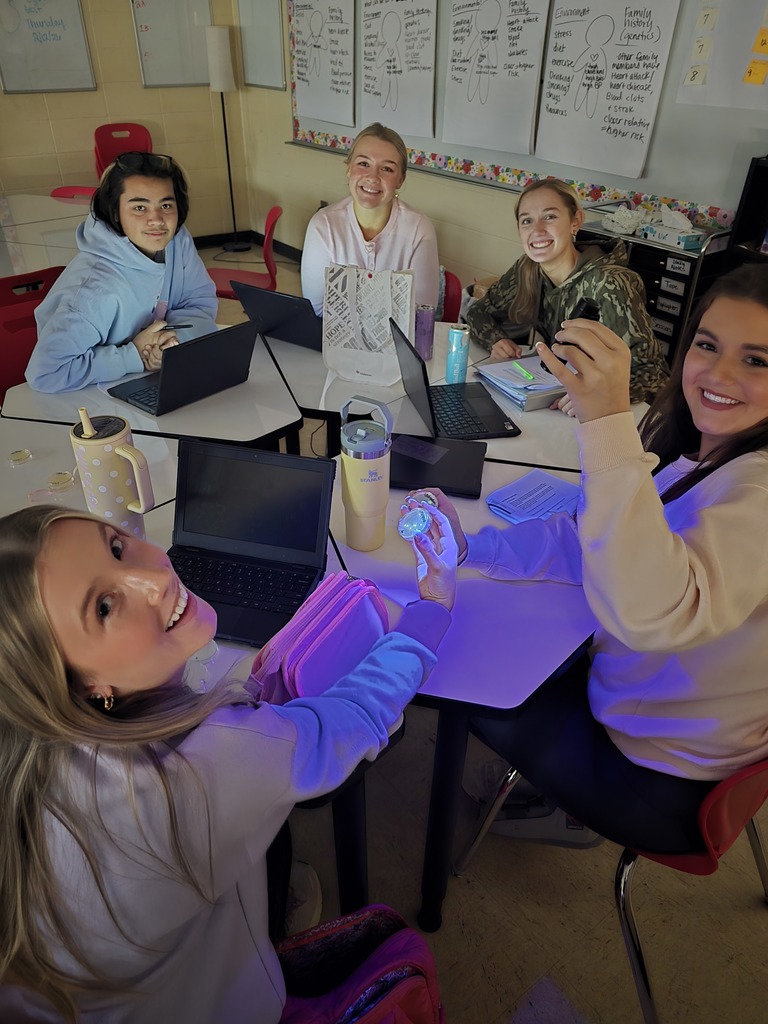 WHS AP Biology students in Ms. Smith’s class recently participated in a biotechnology lab hosted by Dr. Whitney Holden from ASMSA. Students used the pGLO plasmid to genetically modify bacteria, causing it to fluoresce under black light.