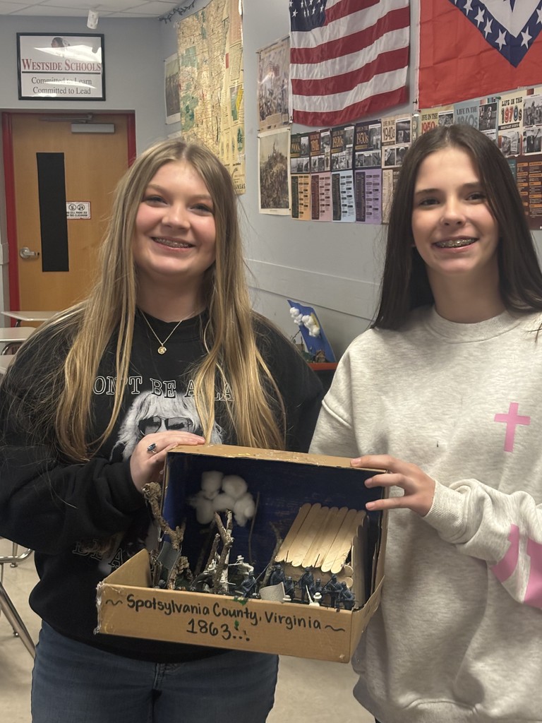 Ms. Rodgers’ 8th Grade Enhanced Social Studies students recently completed a hands-on project called “Civil War Battle Boxes.” Each student was assigned a specific Civil War battle and tasked with recreating it in a shoebox diorama. Along with their detailed models, students also created a one-page written summary explaining the key events, strategies, and outcomes of their battle. Thank you, Mrs. Rodgers, for a creative and engaging way to make history come alive!