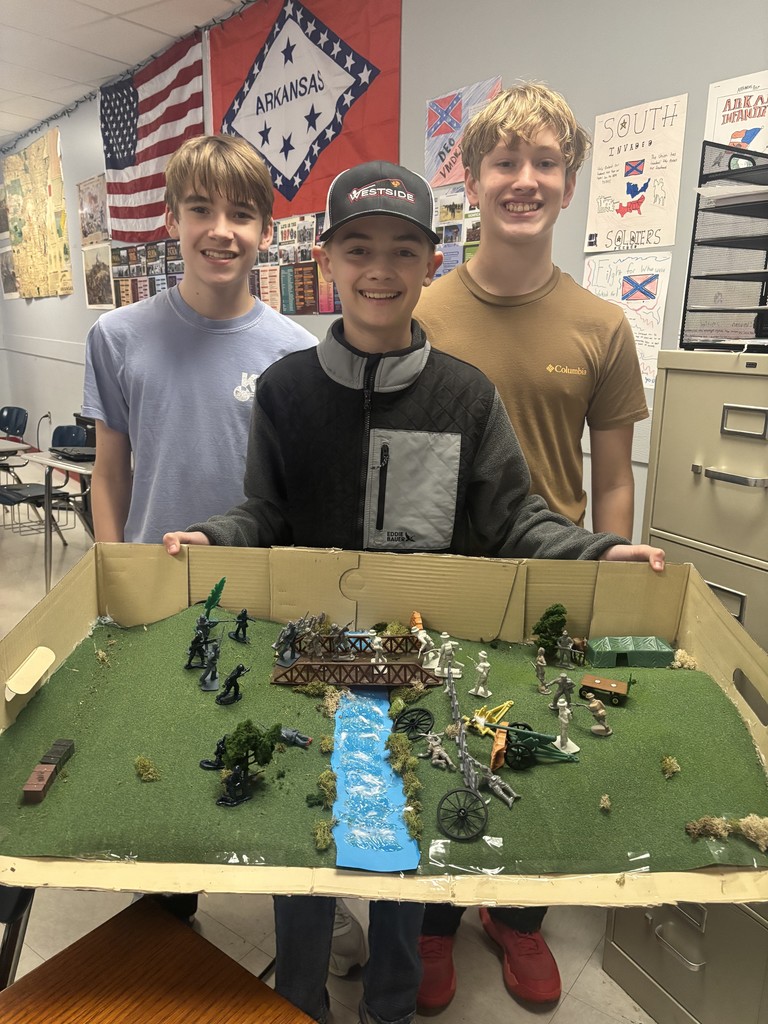 Ms. Rodgers’ 8th Grade Enhanced Social Studies students recently completed a hands-on project called “Civil War Battle Boxes.” Each student was assigned a specific Civil War battle and tasked with recreating it in a shoebox diorama. Along with their detailed models, students also created a one-page written summary explaining the key events, strategies, and outcomes of their battle. Thank you, Mrs. Rodgers, for a creative and engaging way to make history come alive!
