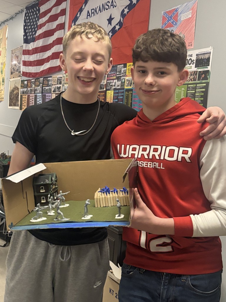 Ms. Rodgers’ 8th Grade Enhanced Social Studies students recently completed a hands-on project called “Civil War Battle Boxes.” Each student was assigned a specific Civil War battle and tasked with recreating it in a shoebox diorama. Along with their detailed models, students also created a one-page written summary explaining the key events, strategies, and outcomes of their battle. Thank you, Mrs. Rodgers, for a creative and engaging way to make history come alive!
