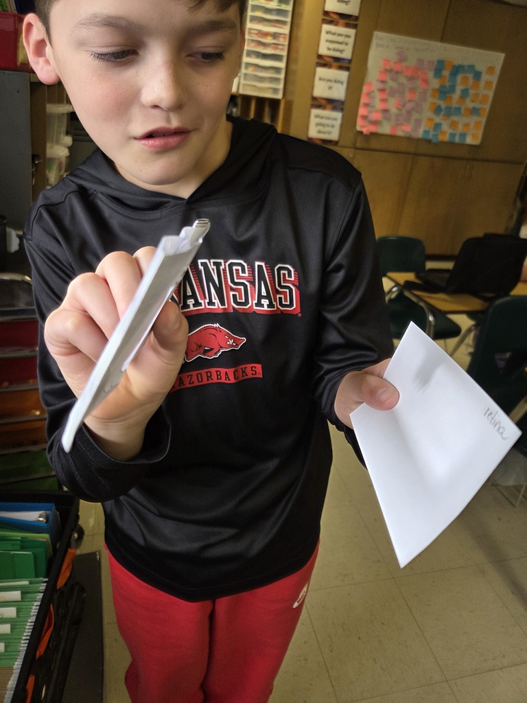 Mrs. Wilson’s 4th grade class has been studying how different parts of the human body work. This week, students are learning all about the eyes! Today, they created a model of the eye to test how it works. Students were amazed to discover that images actually appear upside down on the retina before the brain processes them. What a fun way to bring science to life!