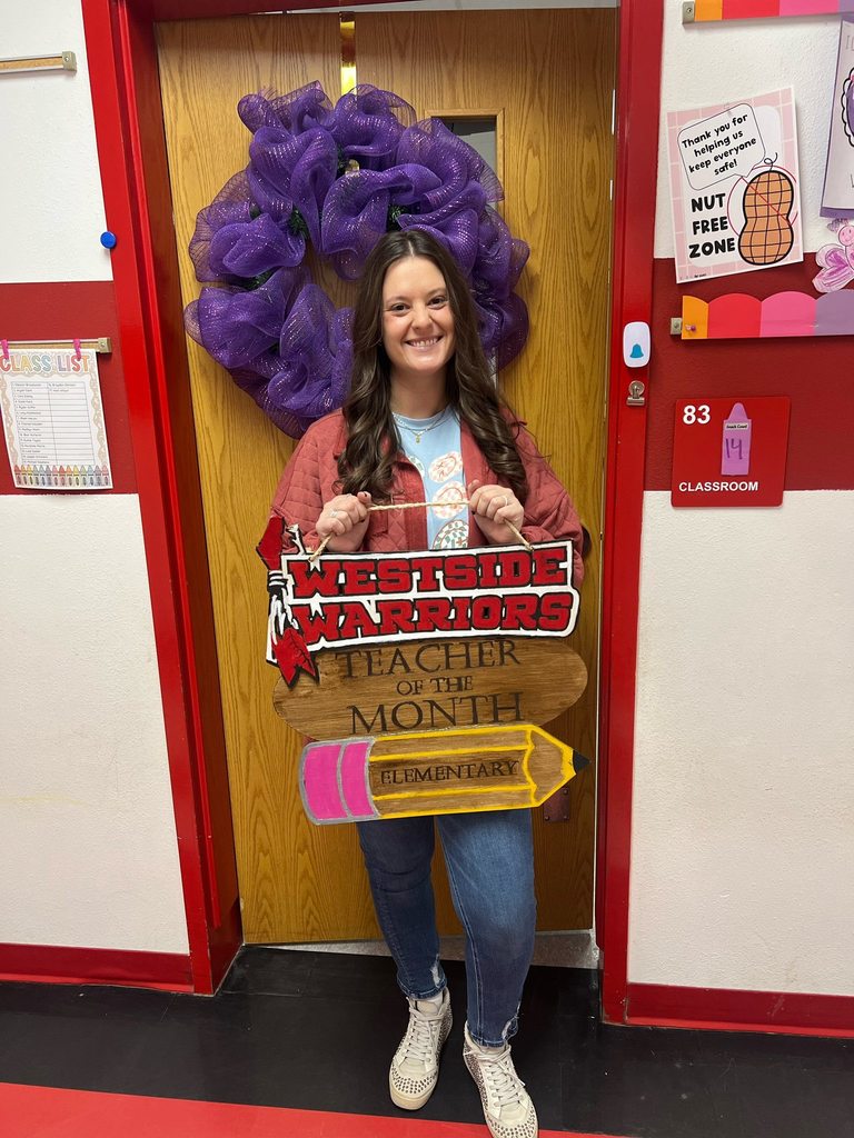 Congratulations to WES Employees of the Month for February!  Certified: Bailey Hufstedler  Classified: Lauren Grissom