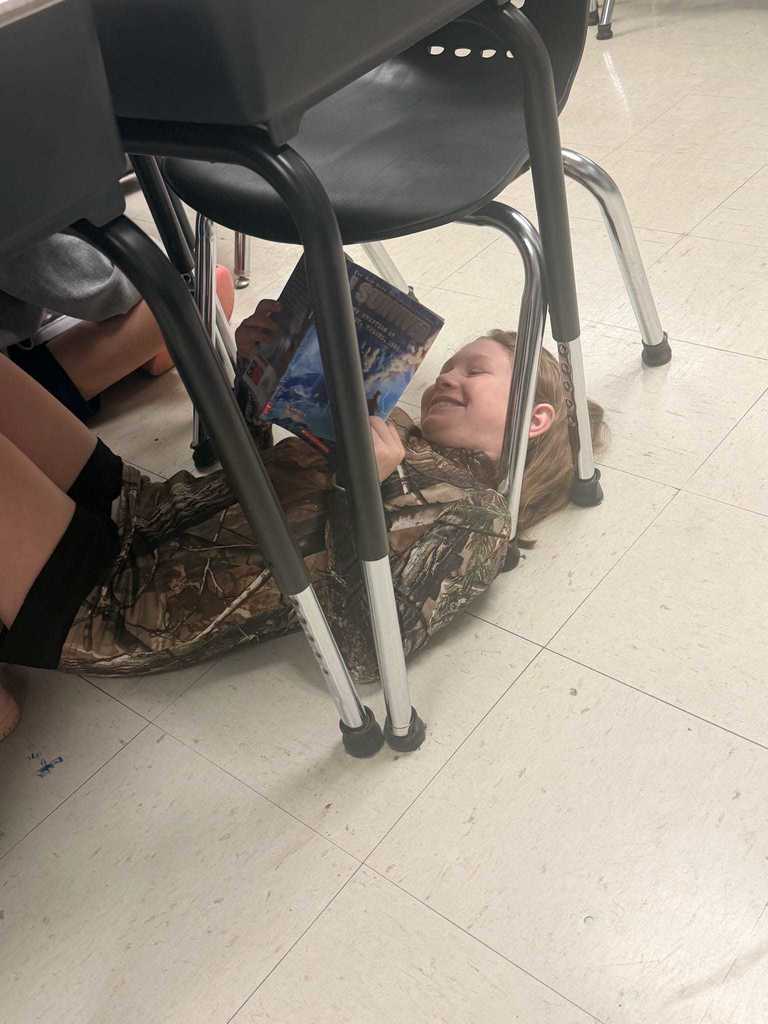 Read Across America Week – Thursday  Mrs. Russell’s third grade class enjoyed a fun twist on reading time today!  Another great day celebrating books and the love of reading.