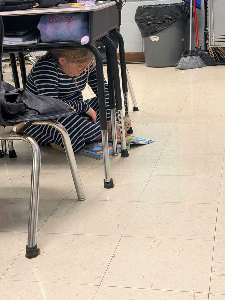 Read Across America Week – Thursday  Mrs. Russell’s third grade class enjoyed a fun twist on reading time today!  Another great day celebrating books and the love of reading.