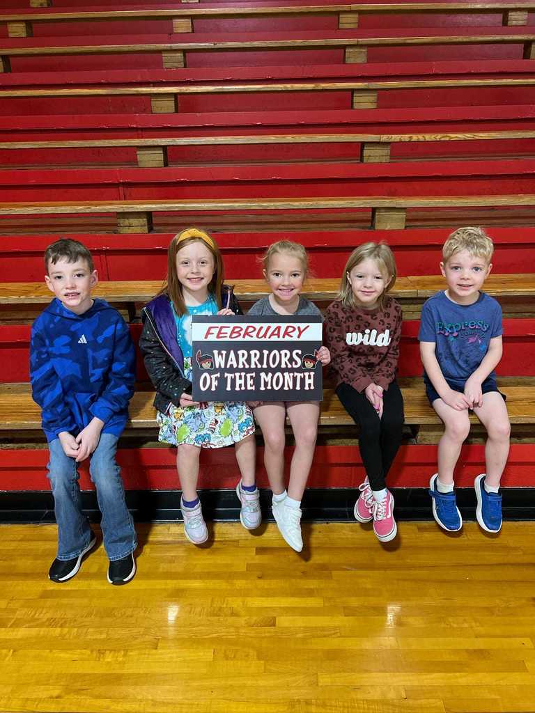 Westside February Students of the Month!  Congratulations to these outstanding Lil Warriors for being recognized as our February Students of the Month! ❤️🤍